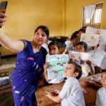 Purnima in una scuola dell'Assam