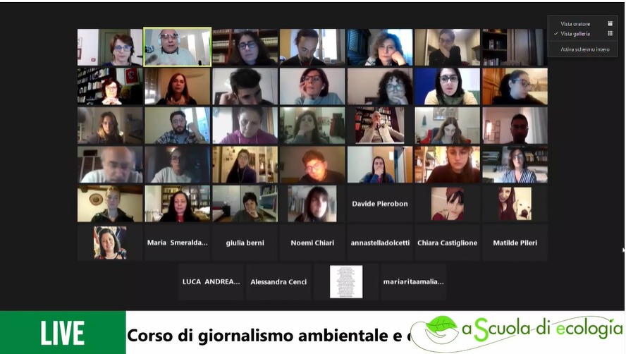 Un momento del Corso di giornalismo ambientale e culturale di Sapereambiente