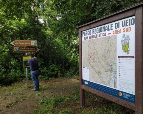 Uno degli ingressi al Parco di Veio