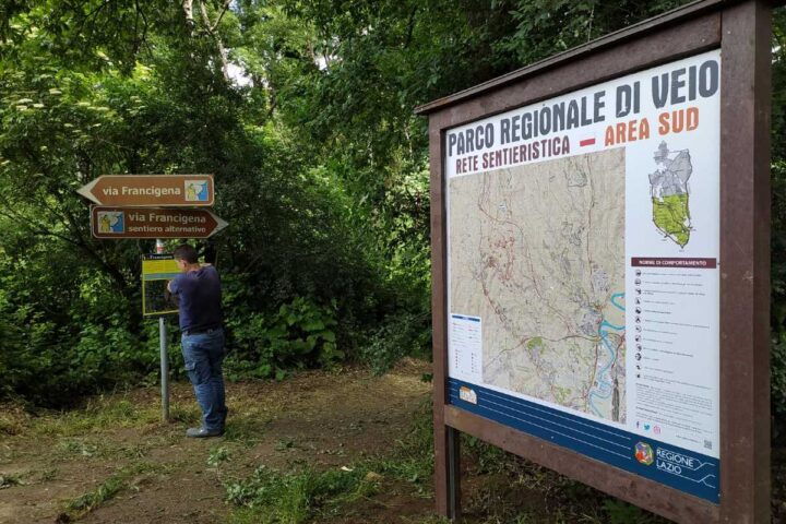 Uno degli ingressi al Parco di Veio