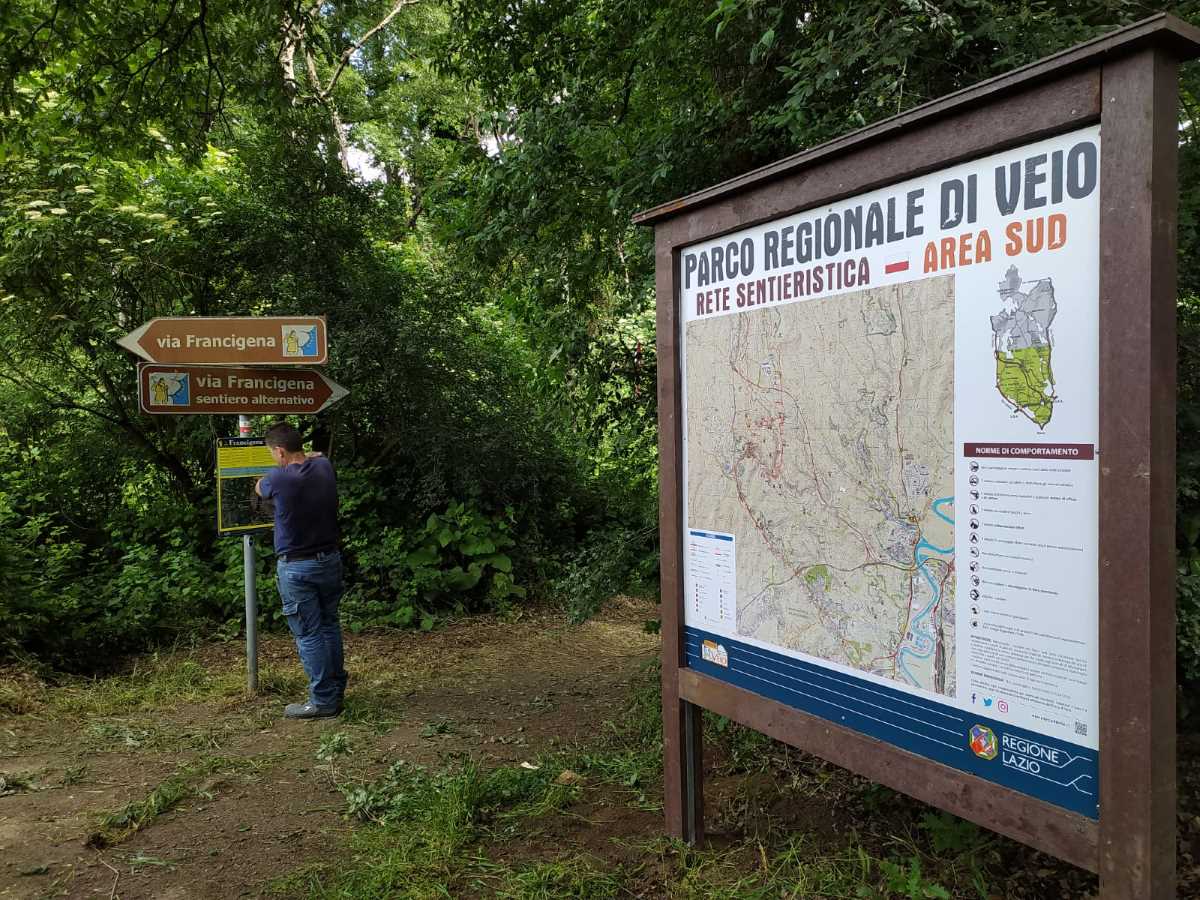 Uno degli ingressi al Parco di Veio