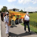 La camminata contro il terricidio è stata organizzata dalla Rete Appenninica Femminista e dalla Brigata Solidarietà Donne da Sasso Marconi ad Altedo, nel Bolognese (Foto: Giuditta Pellegrini)