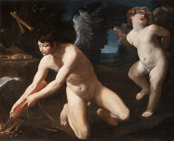 Amor sacro e amor profano, olio su tela di Guido Reni