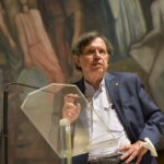 Giorgio Parisi, premio Nobel per la Fisica 2021, durante il saluto alla comunità accademica