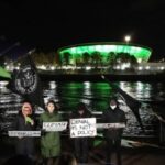 Un'azione di protesta dei giovani attivisti alla Cop26 di Glasgow