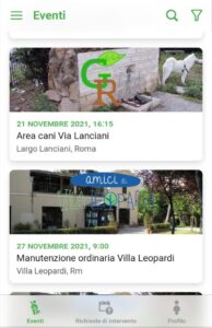 Uno screenshot che mostra come funziona la app Green Roma