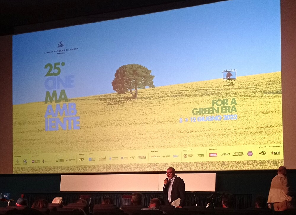 Un momento della conferenza stampa del 25° Festival CinemAmbiente a Torino