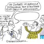 La prima vignetta di Stefano Disegni per il Forum DD: il tema centrale è l'accesso alla conoscenza