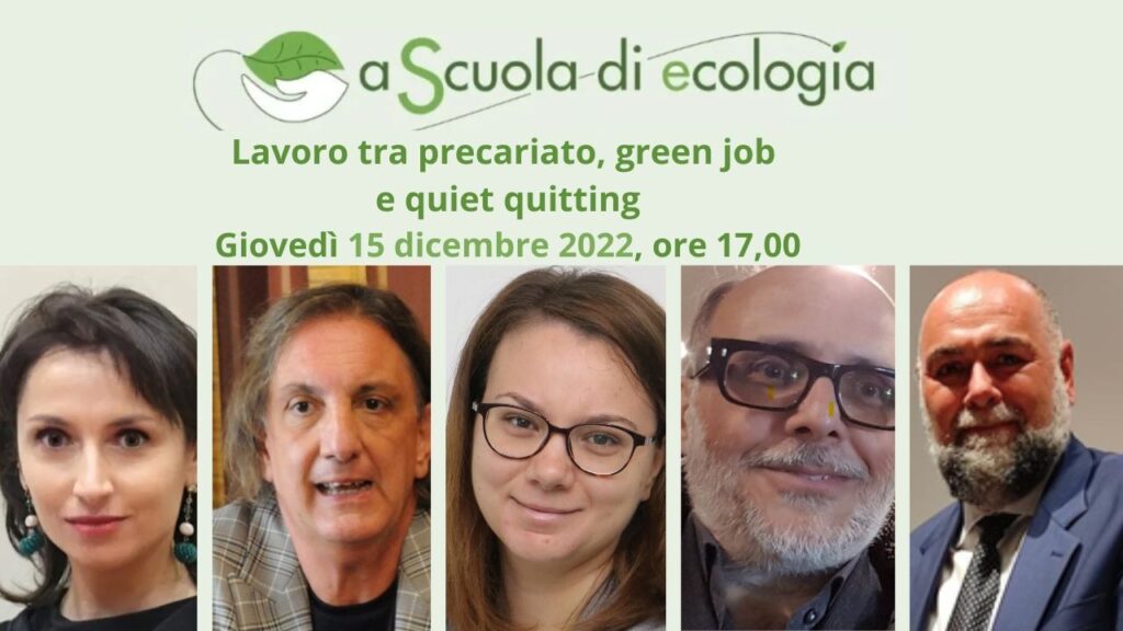 I protagonisti dell'incontro della Scuola d'ecologia del 15 dicembre