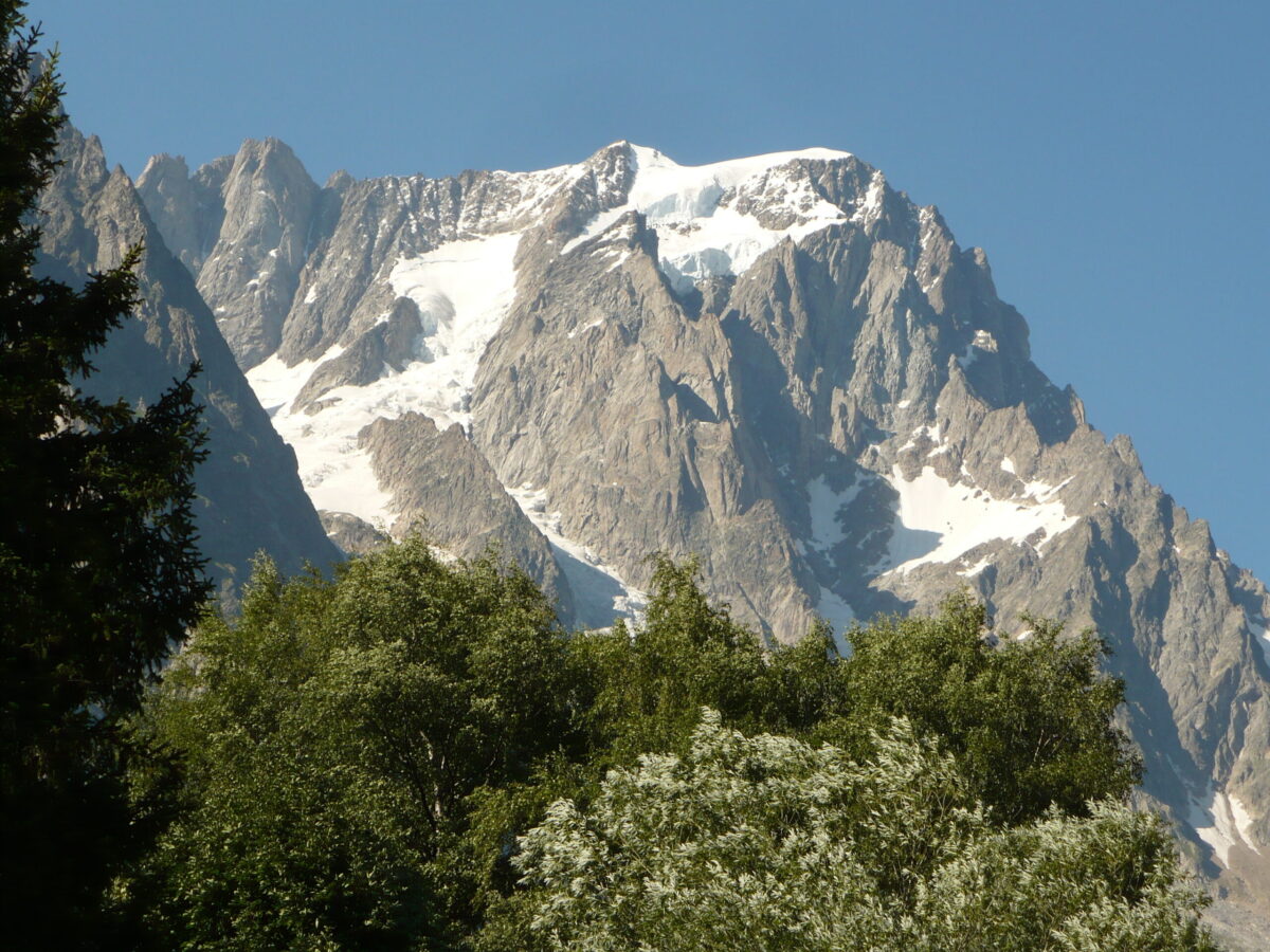 Il ghiacciaio Grandes Jorasses, a rischio scioglimento