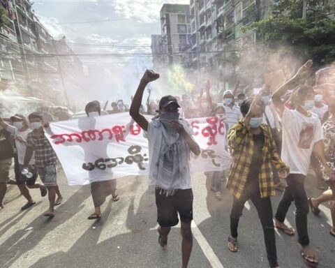 proteste in Myanmar