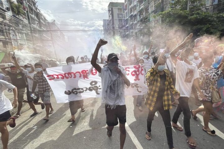 proteste in Myanmar