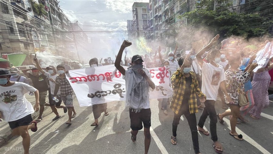 proteste in Myanmar