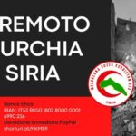 Il banner per gli aiuti ai terremotati di Siria e Turchia