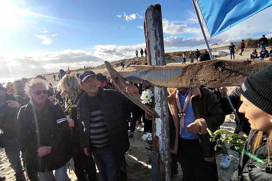 Un momento della manifestazione dell'11 marzo a Steccato di Cutro, Crotone