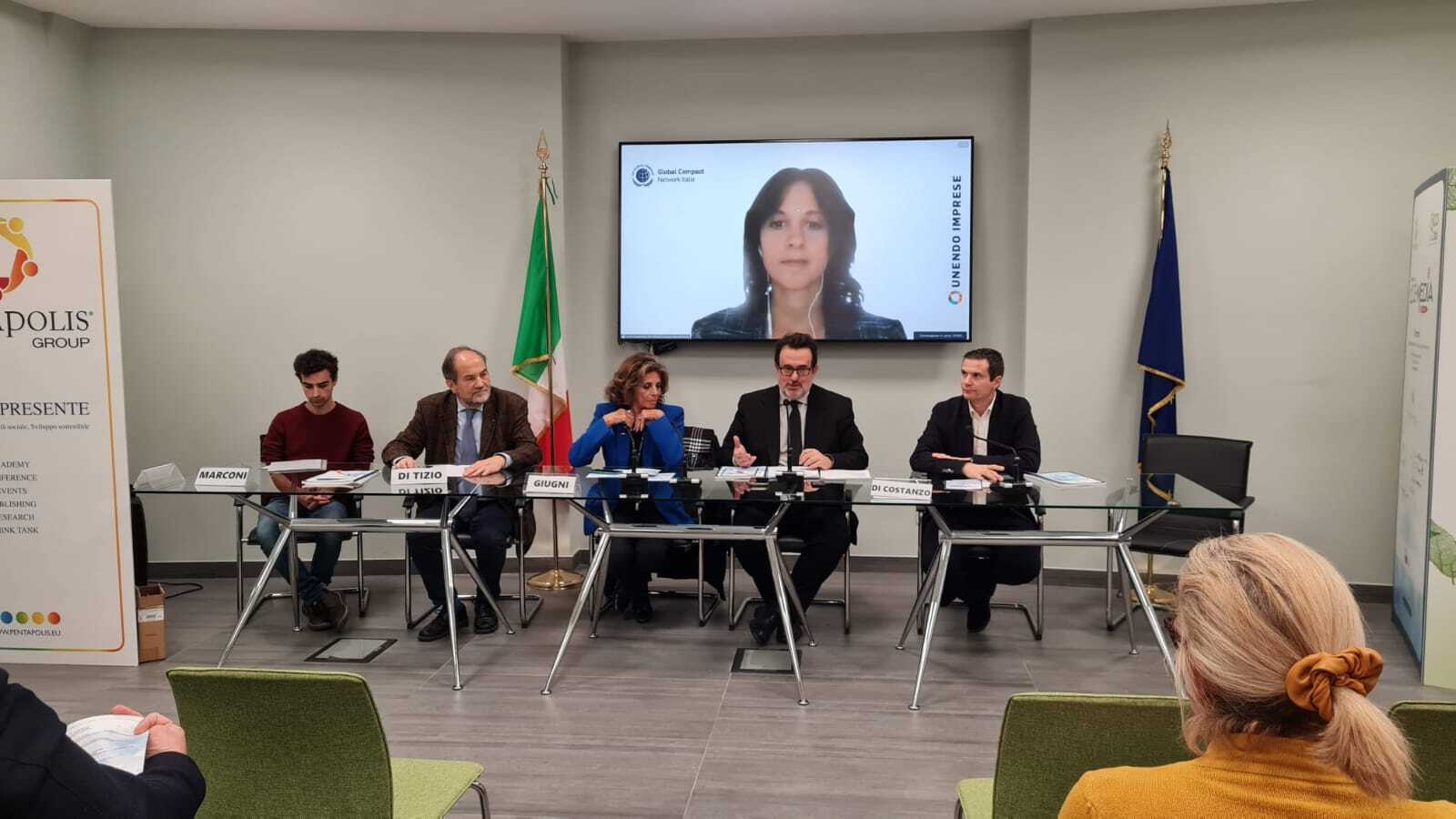 Un'immagine della presentazione del Rapporto Eco Media 2023