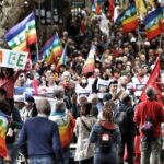 Una manifestazione per la pace