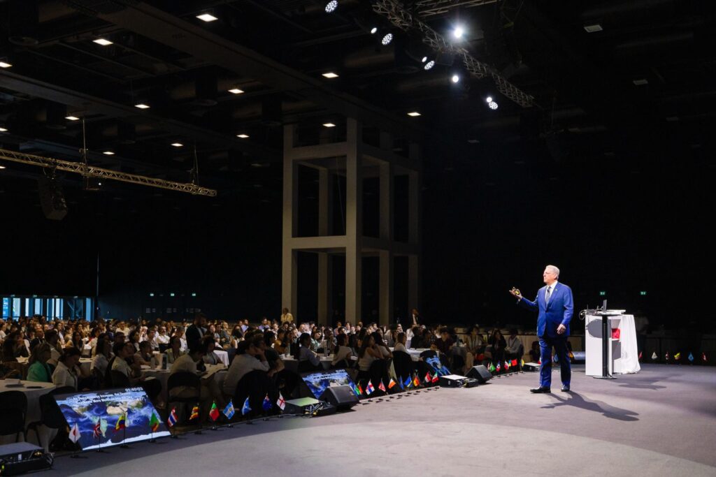 Al Gore durante l'evento a Roma di Climate reality