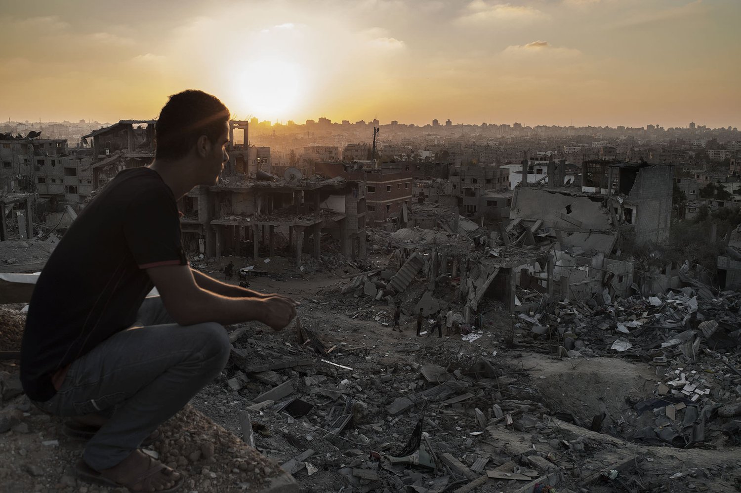 Uno scatto del fotoreporter Alessio Romenzi a Gaza