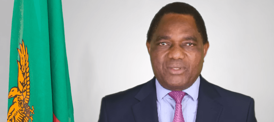 Il presidente dello Zambia Hakainde Hichilema