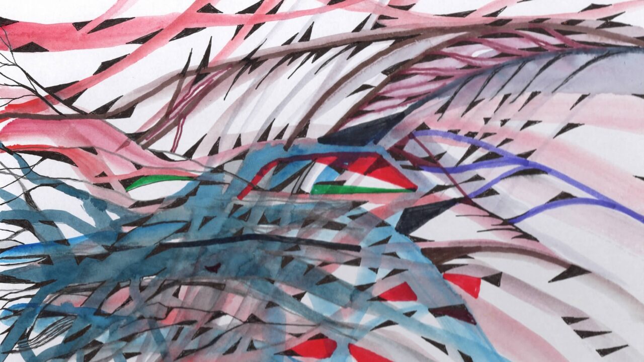 Un disegno astratto di Fabrizio Carbone, aprile 2025