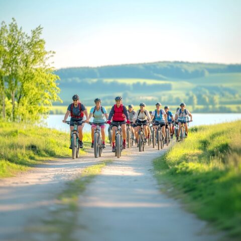 Viaggio in Carinzia, terra di confine: un gruppo di ciclisti