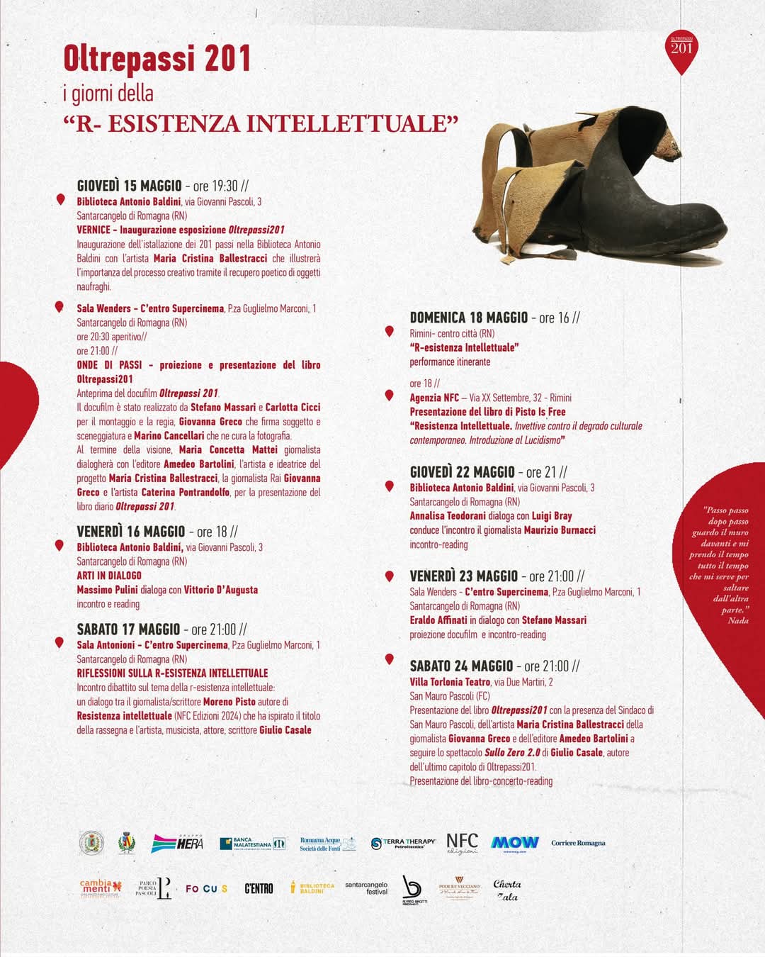 locandina della rassegna “I giorni della r-esistenza intellettuale”