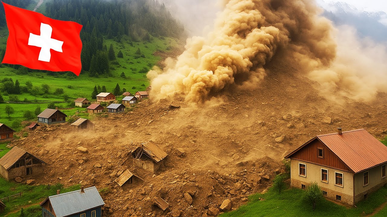 Pezzo di ghiacciaio travolge villaggio in Svizzera