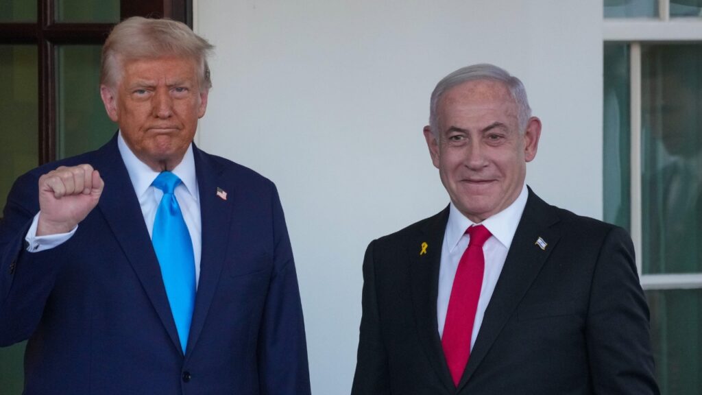 Fermare lo tsunami bellicista, anche nei media: Donald Trump e Benjamin Netanyahu alla Casa Bianca