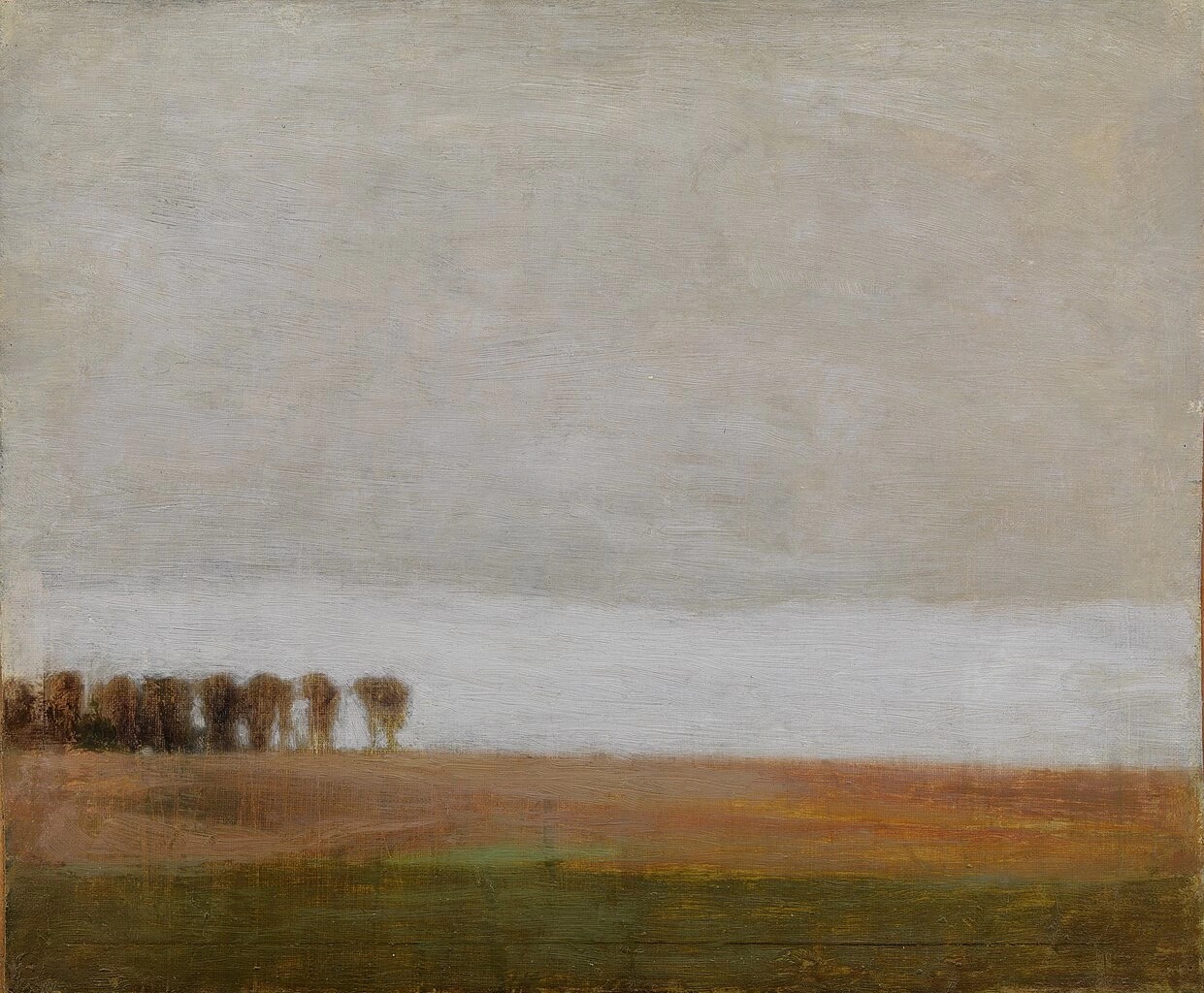 Vilhelm Hammershøi, "Paesaggio". Jægersborg Allé, 1892