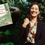 Chiara Grasso, con la copertina del libro "Il tasso e la bambina", Aboca editore