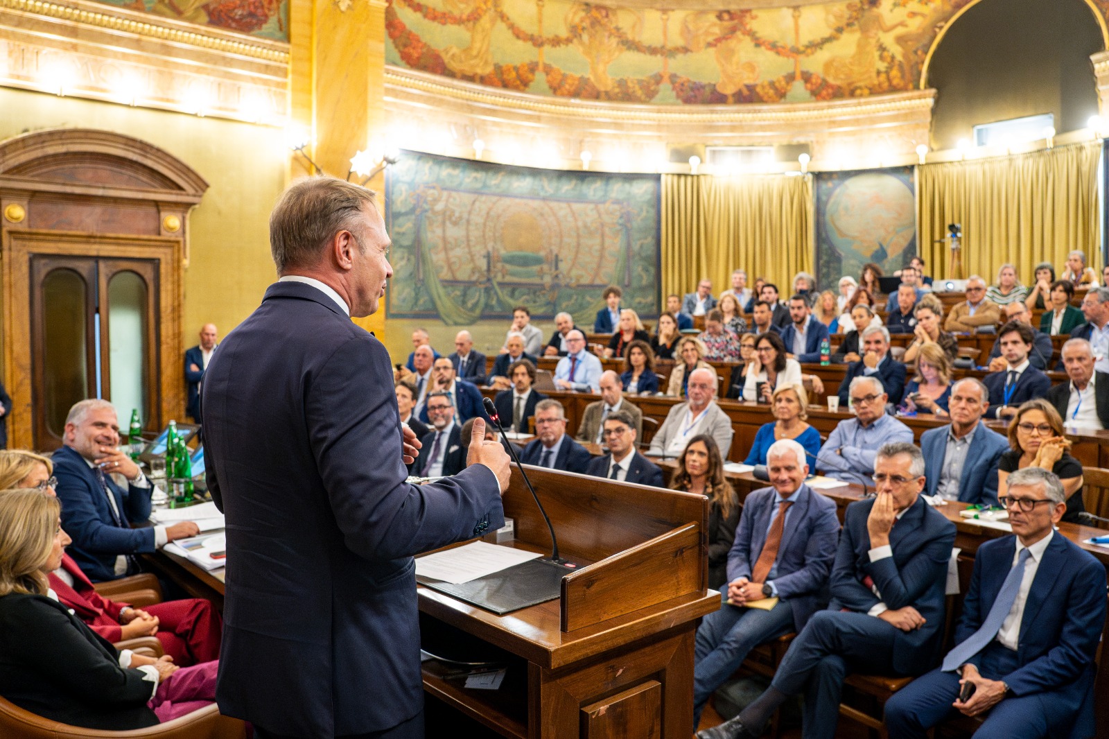 Il ministro Lollobrigida durante la presentazione. Foto: Masaf