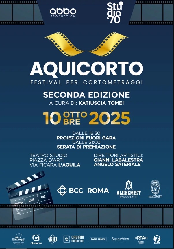 Aquicorto, a L'Aquila il festival dei corti: la locandina