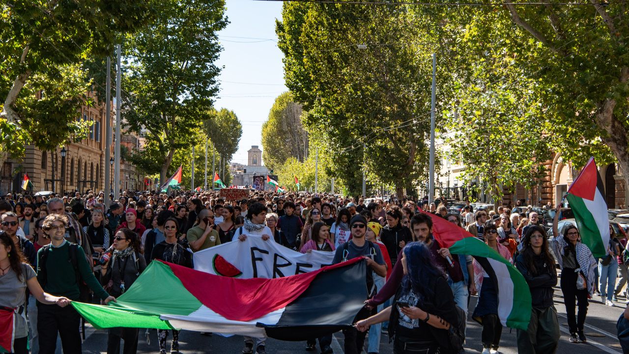Il corteo del 3 ottobre 2025 a Roma