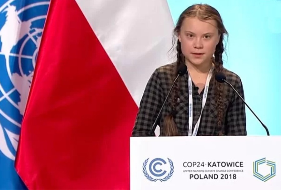 Greta Thumberg alla Cop24 di Katowice, in Polonia