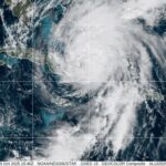 L'uragano Melissa, immagine satellitare, 29 ottobre 2025