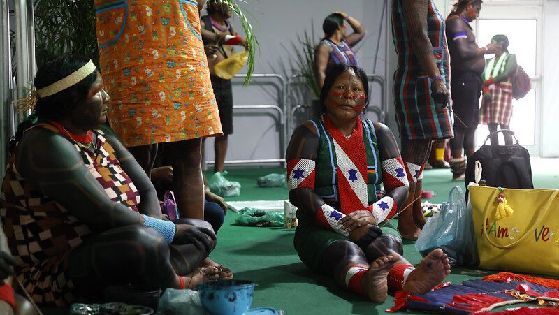 Alcuni rappresentanti dei popoli indigeni nella Green zone, Cop 30, 11 luglio 2025