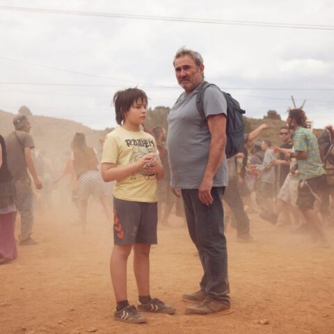 Bruno Núñez Arjona e Sergi López sul set di "Sirāt", regia di Óliver Laxe