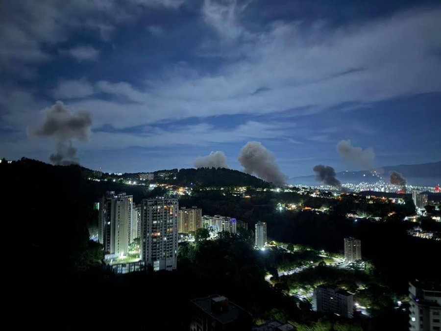La capitale del Venezuela, Caracas, sotto attacco nella notte del 3 gennaio.