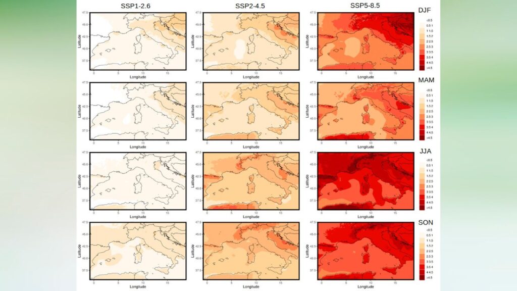 Oltre il freddo di questi giorni, il dato che riscrive montagna: +4,5 gradi in alta quota: rappresentazione grafica
