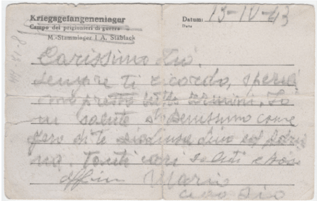 Lettere di Mario Re dal lager