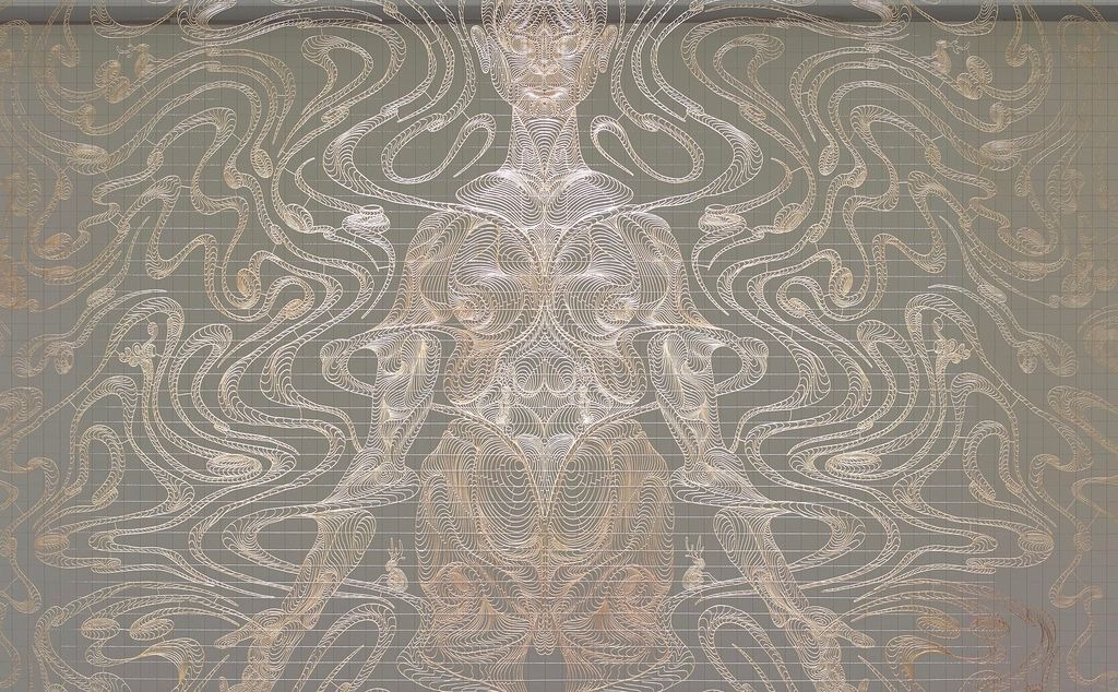 Wu Jian_an, "Vital Essence No.1", dettaglio. Cuoio bovino riciclato, 2019