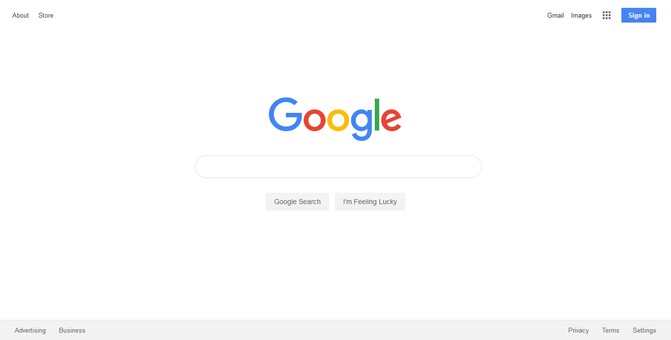 homepage di google