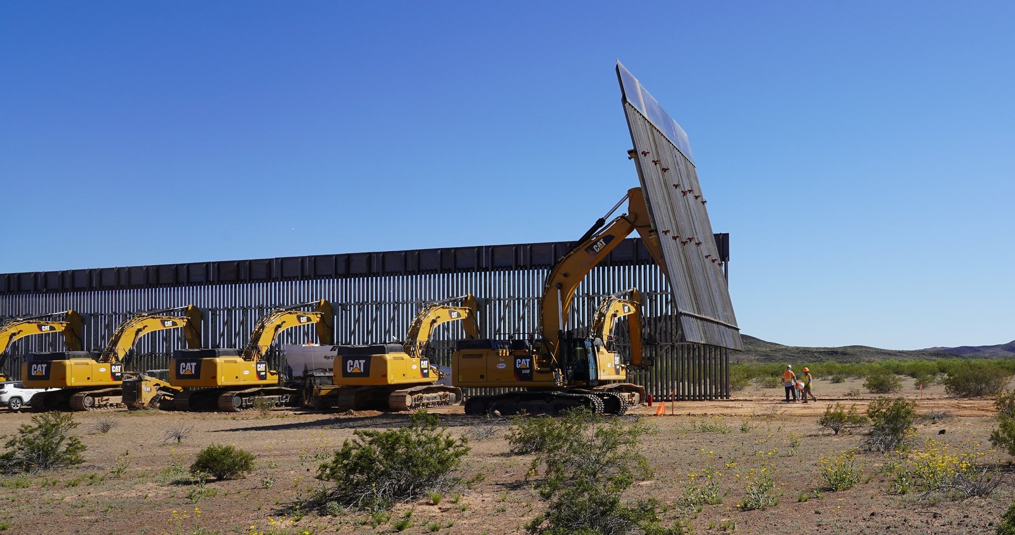 Costruzione del muro a San Bernardino in Arizona