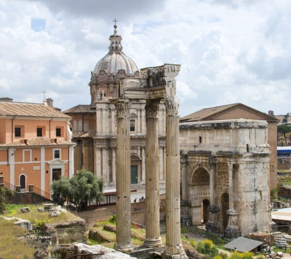 Una veduta di Roma antica