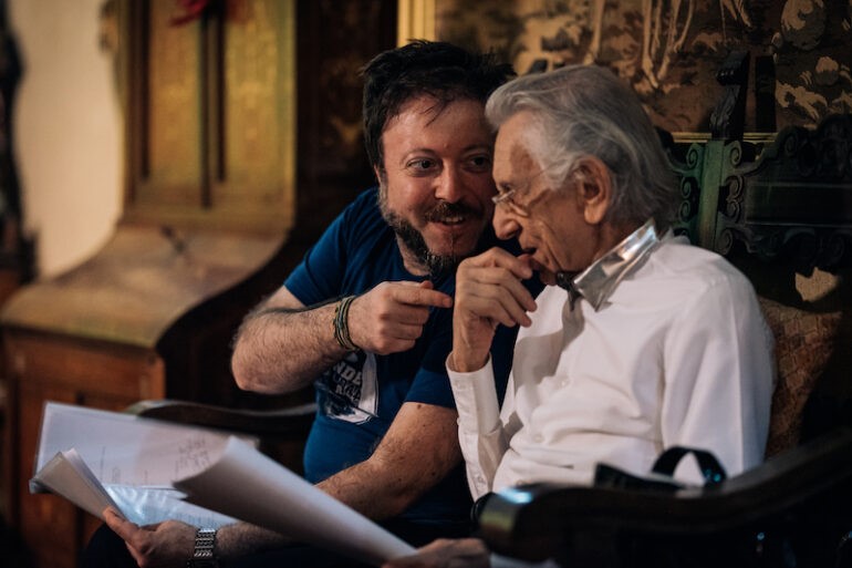 L'attore Roberto Herlitzka con il regista Ivan Massimo Falsetta