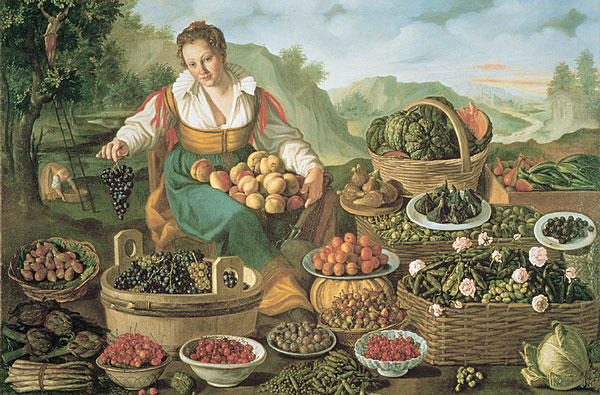 Vincenzo Campi, La fruttivendola, dipinto datato 1580