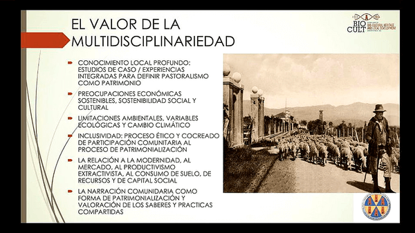 Slide di spiegazione del progetto Trashumancia y Pastoralismo