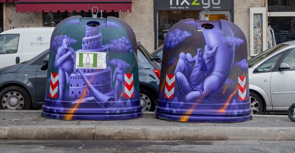 Le campane realizzate dallo street artist Korvo, dedicateai canti 30 e 31