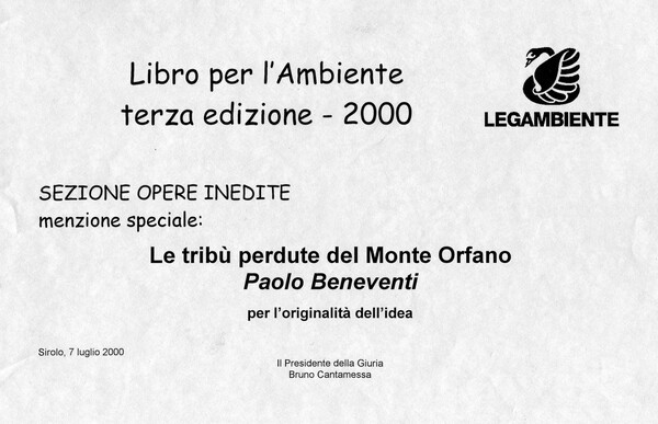 Il racconto dattiloscritto delle tribù perdute